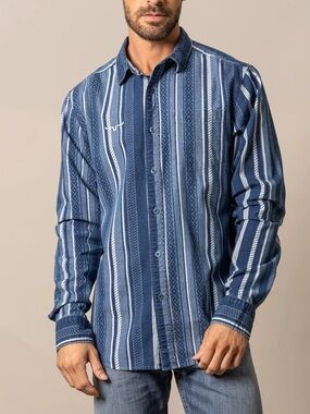Kimes ranch striped button down shirt